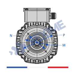 Moteurs triphasés MOT-0,25kW-1500-B14-71-16